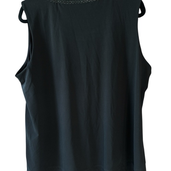 Carmen Marc Valvo Sleeveless Blouse Women's Size 2X Tank Top Black - Picture 2 of 4